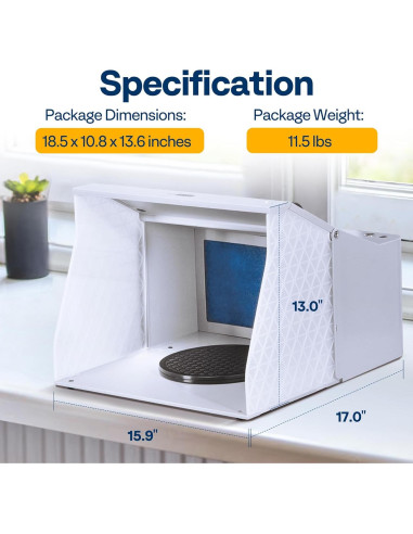 Cabina de pintura VIVOHOME VH1178US con 4 luces LED