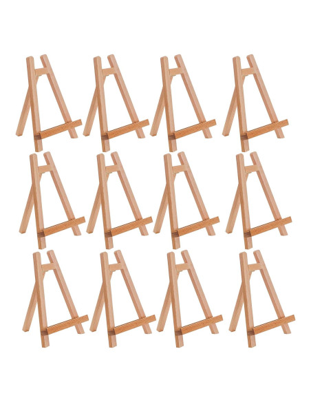 Caballete A-Frame U.S. Art Supply 10.5" Madera Natural 12 Pzas
