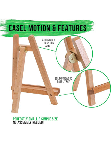 Caballete A-Frame U.S. Art Supply 10.5" Madera Natural 12 Pzas