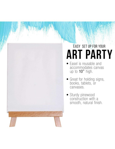 Caballete A-Frame U.S. Art Supply 10.5" Madera Natural 12 Pzas