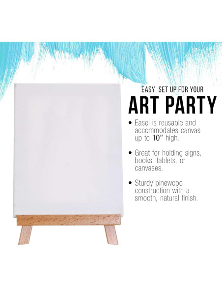 Caballete A-Frame U.S. Art Supply 10.5" Madera Natural 12 Pzas