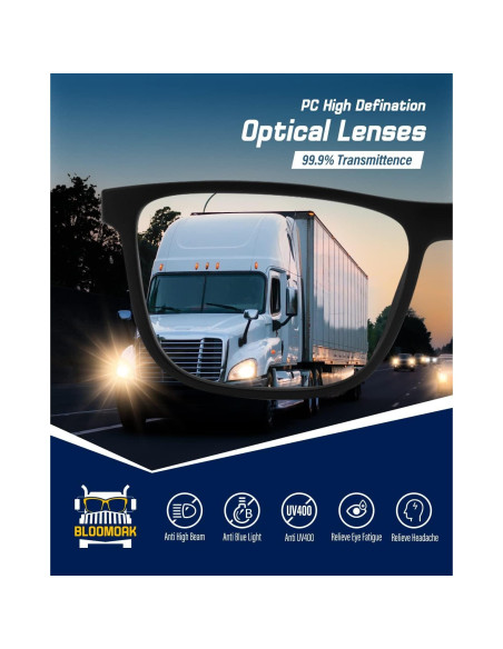 Gafas de Conducción Nocturna Bloomoak Transparentes Antirreflejo