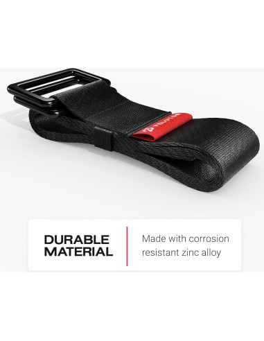 Correa de Yoga Peloton 1.83m Ajustable Nylon Negro