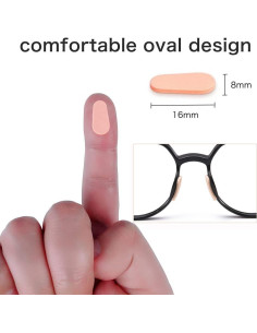 Almohadillas para nariz de gafas Festful 20 pares 16x8mm piel 2