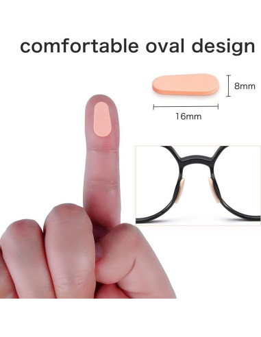 Almohadillas para nariz de gafas Festful 20 pares 16x8mm piel