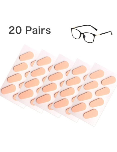 Almohadillas para nariz de gafas Festful 20 pares 16x8mm piel