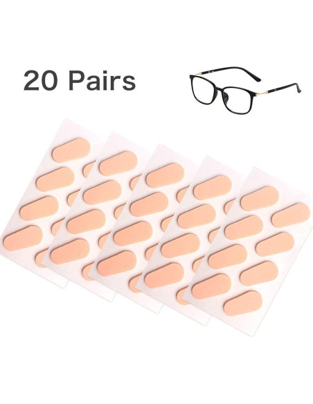 Almohadillas para nariz de gafas Festful 20 pares 16x8mm piel