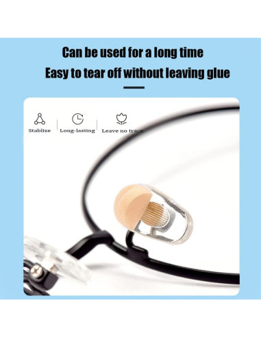 Almohadillas para nariz de gafas Festful 20 pares 16x8mm piel