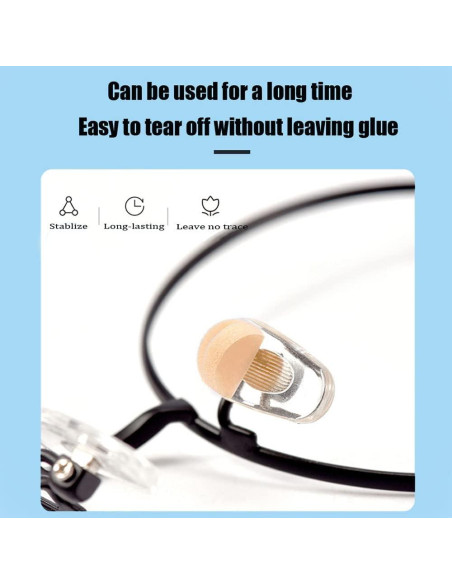 Almohadillas para nariz de gafas Festful 20 pares 16x8mm piel