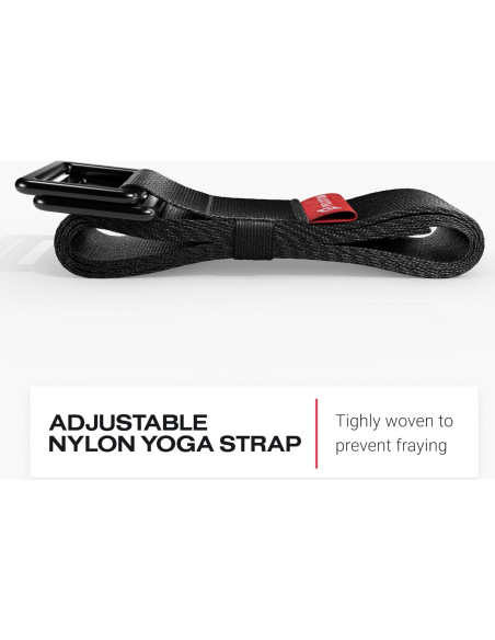 Correa de Yoga Peloton 1.83m Ajustable Nylon Negro