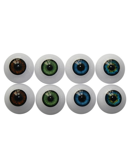 Ojos Acrílicos Realistas UUsave 24mm 4 Pares para Manualidades