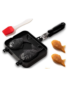Sartén para Taiyaki KUHA - Antiadherente, 5 moldes de pez