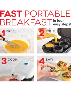 Hacedor de Bocados de Huevo DASH Deluxe con Moldes de Silicona 2