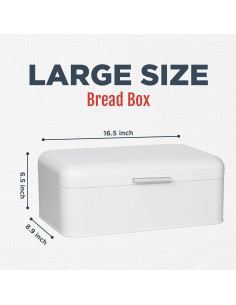 Caja de Pan Blanca Culinary Couture 41.9x22.9x16.5 cm 2