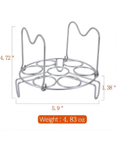 GREATLINK Soporte de Vapor para 7 Huevos de Acero Inoxidable 2