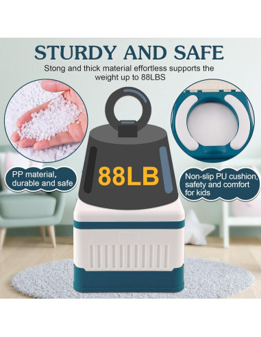 Inodoro portátil Fabulas para niños, plegable y seguro