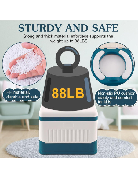 Inodoro portátil Fabulas para niños, plegable y seguro