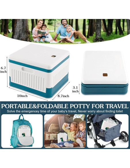 Inodoro portátil Fabulas para niños, plegable y seguro