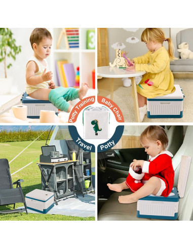 Inodoro portátil Fabulas para niños, plegable y seguro