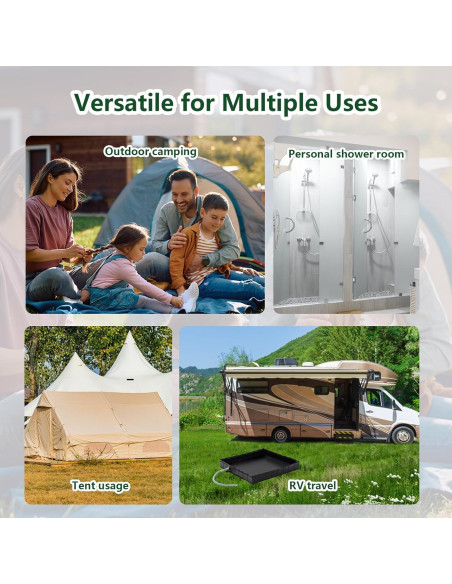 Base de Ducha Portátil Wintogop 104 cm Plegable con Drenaje