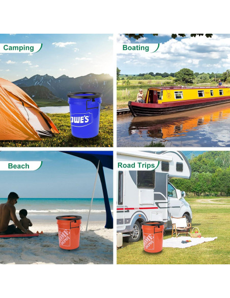 Asiento de Inodoro Portátil PAHTTO para Cubo de 19L