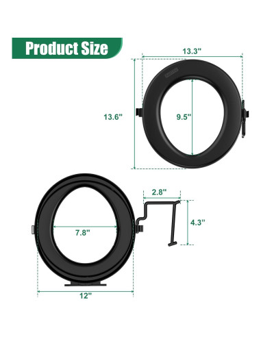 Asiento de Inodoro Portátil PAHTTO para Cubo de 19L
