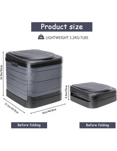 Inodoro Portátil Aircity XXXL Plegable para Camping 2