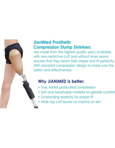 Reductor de muñón JianiMed 25 cm compresión 20-30 mmHg