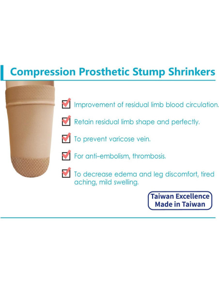 Reductor de muñón JianiMed 25 cm compresión 20-30 mmHg
