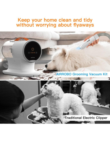 Aspiradora AIRROBO PG100 para Acicalamiento de Perros 12000Pa