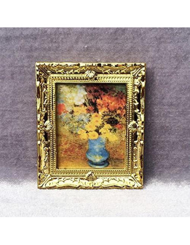 Marco Miniatura de Oro Acxico 3Pcs 7.8x6.5cm Decoración