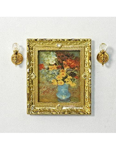 Marco Miniatura de Oro Acxico 3Pcs 7.8x6.5cm Decoración