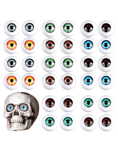 32 Ojos Semicirculares de Halloween Skylety para Decoración