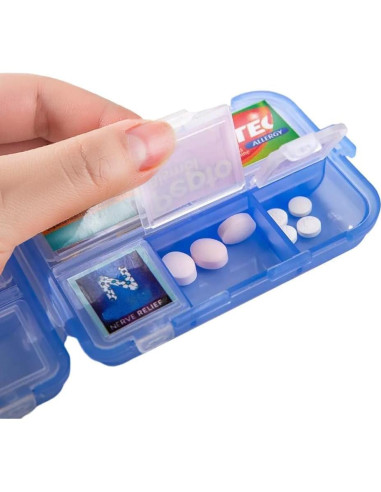 Organizador de Pastillas iouwei Rosa 7 Días con Etiquetas