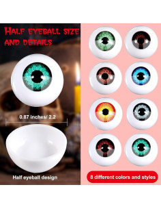 32 Ojos Semicirculares de Halloween Skylety para Decoración 2