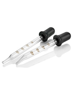 Gotero de vidrio MEDca - Paquete de 2 - 1 mL