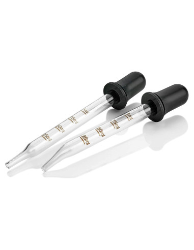 Gotero de vidrio MEDca - Paquete de 2 - 1 mL