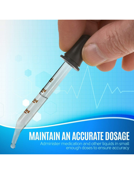 Gotero de vidrio MEDca - Paquete de 2 - 1 mL