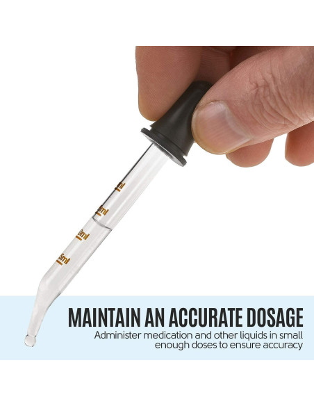 Gotero de vidrio MEDca - Paquete de 2 - 1 mL