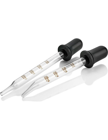 Gotero de vidrio MEDca - Paquete de 2 - 1 mL