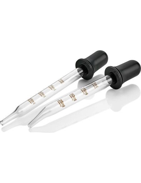 Gotero de vidrio MEDca - Paquete de 2 - 1 mL