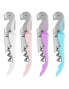 Sacacorchos de Vino HYZ Juego de 4 Colores Acero Inoxidable