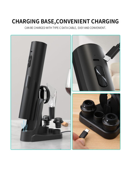 CIRCLE JOY Abrebotellas Eléctrico 7-en-1 con Cargador