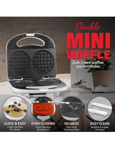 Waflera Eléctrica Mini SugarWhisk 10 cm Antiadherente 2