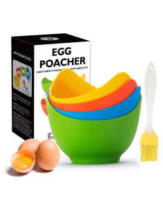 Cocinero de Huevos Pochados KRGMNHR Silicona Antideslizante
