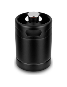 Growler Mini Gancowise 1.89L Acero Inoxidable Negro Mate