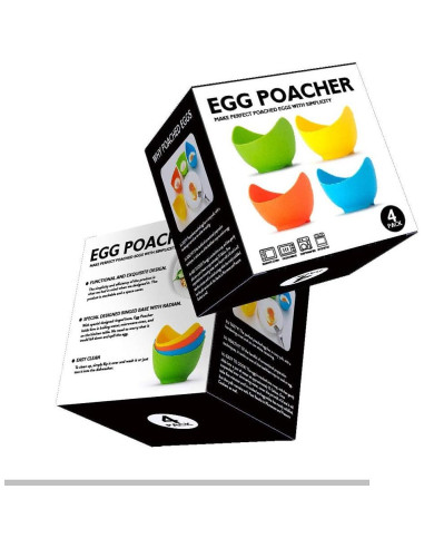 Cocinero de Huevos Pochados KRGMNHR Silicona Antideslizante