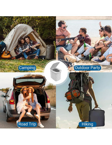 Inodoro Portátil Genérico Plegable XL para Camping 1,74 kg