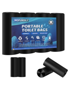 80 Bolsas de Baño Compostables MOFUNSILY 30L para Camping