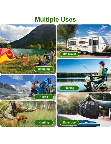 80 Bolsas de Baño Compostables MOFUNSILY 30L para Camping